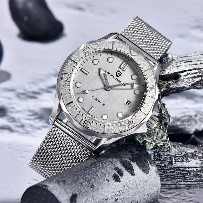 Pagani Design Automatic Silver DIal Men's Watch- PD-1818